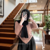 Atasan Baju Blouse Rib Knit Wanita Modis Fashionable Hijab Friendly Lengan Panjang KW11